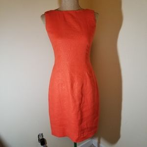 Althuser vintage mandarin orange sheath dress sz 6